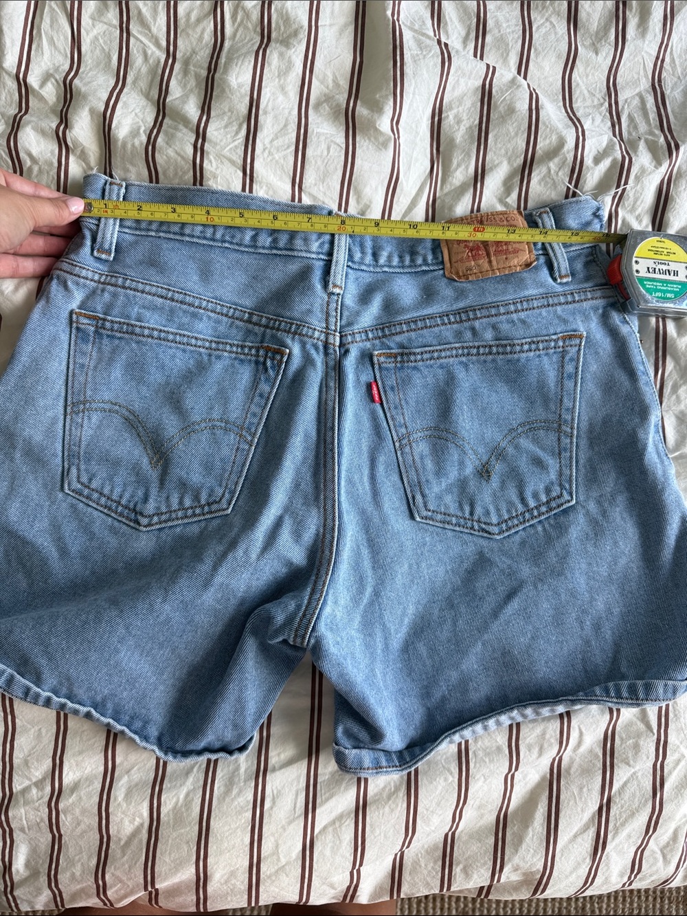 Levi's Light Wash High-Rise Denim Cutoff Shorts - size 8-10 (see measurement)